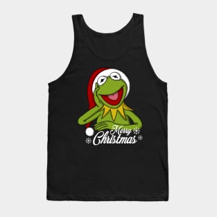 Cute Kermit Merry Christmas Tank Top